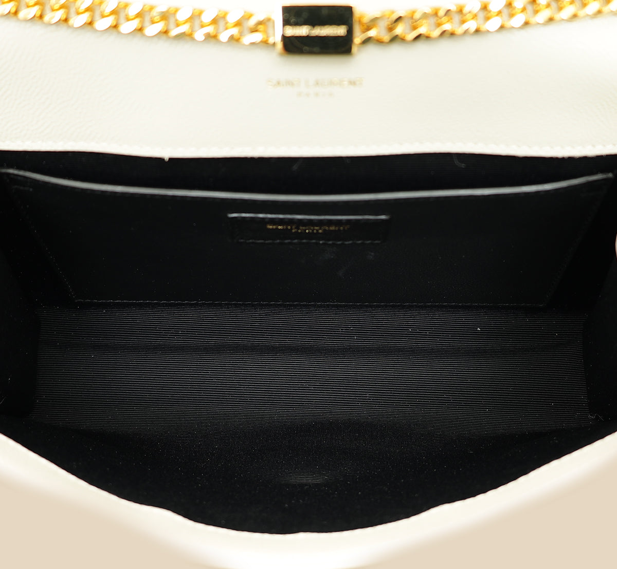 YSL Blanc Vintage Monogram Kate Medium Shoulder Bag