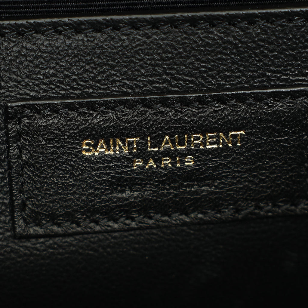 YSL Blanc Vintage Monogram Kate Medium Shoulder Bag