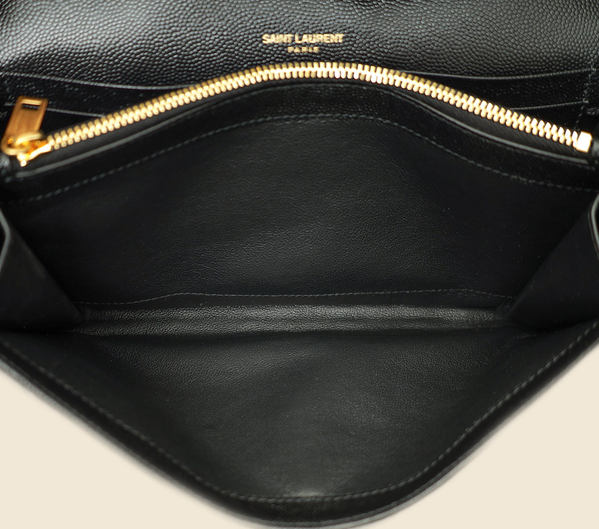 YSL Black Cassandre Chain Wallet