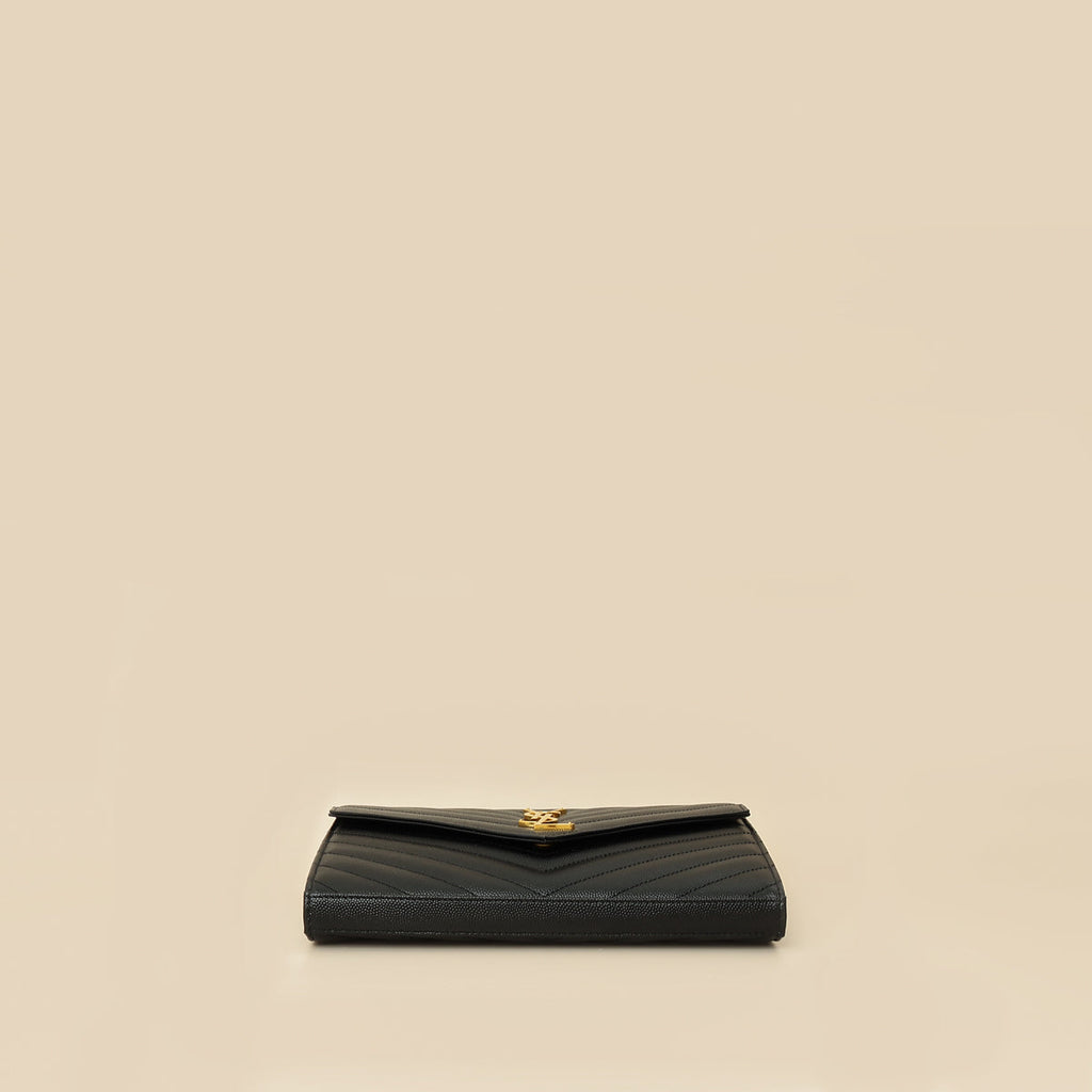 YSL Black Cassandre Chain Wallet