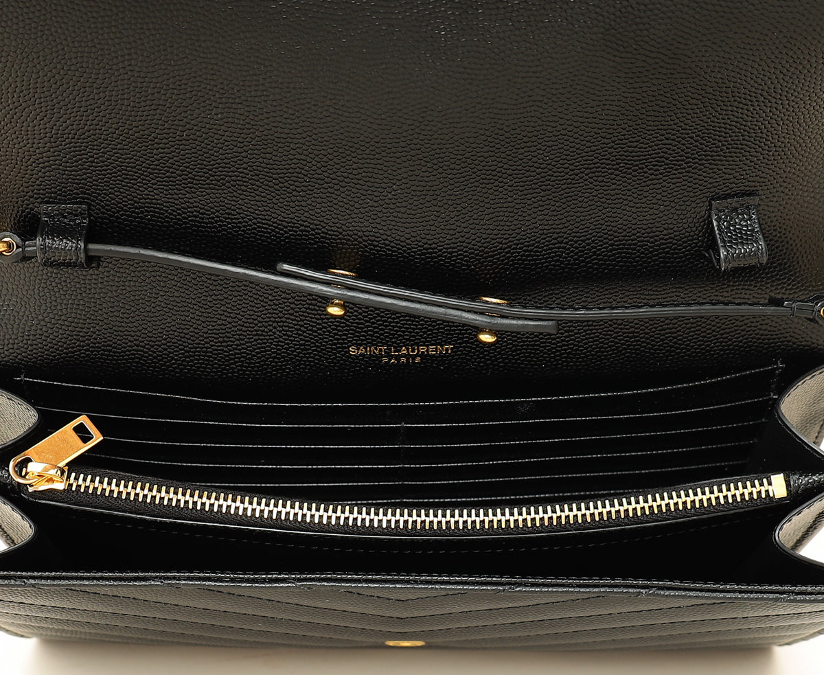 YSL Black Cassandre Chain Wallet