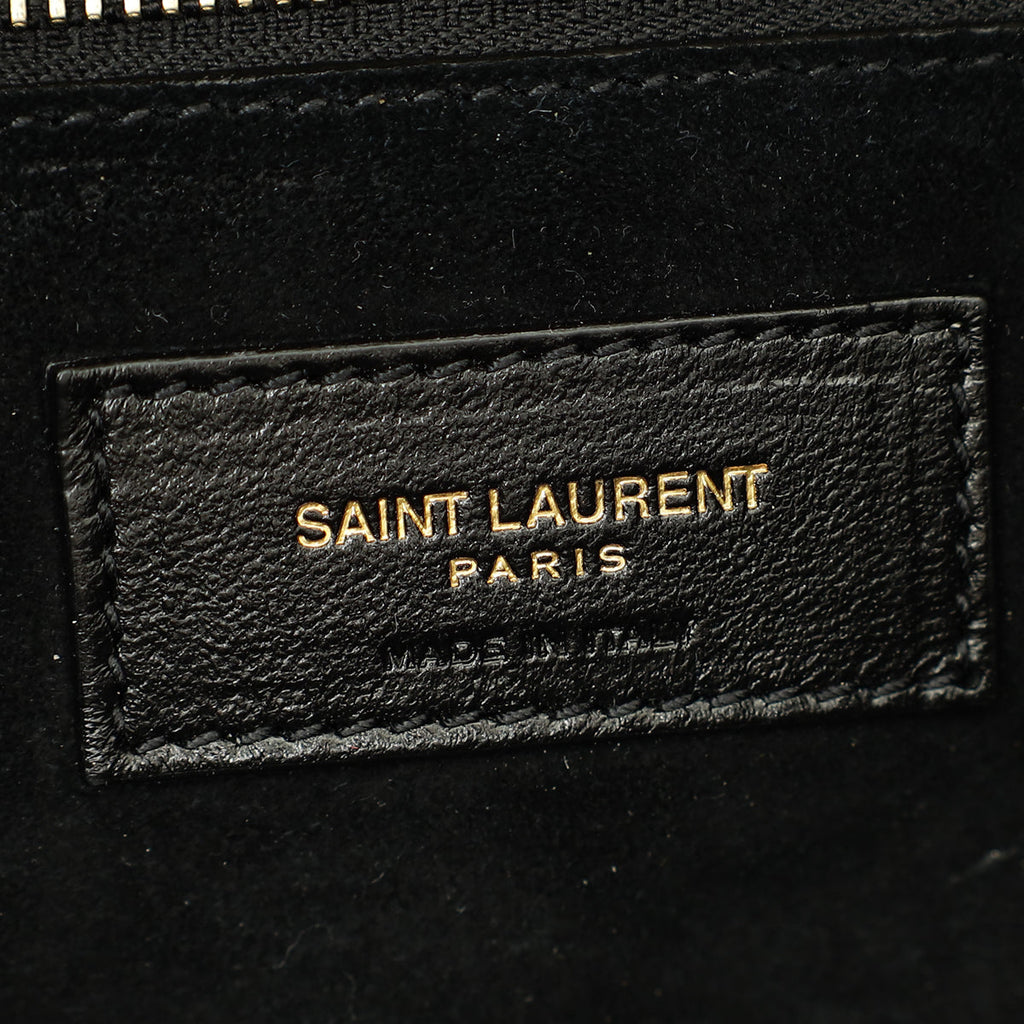 YSL Black LE 5 À 7 Smooth Hobo Bag