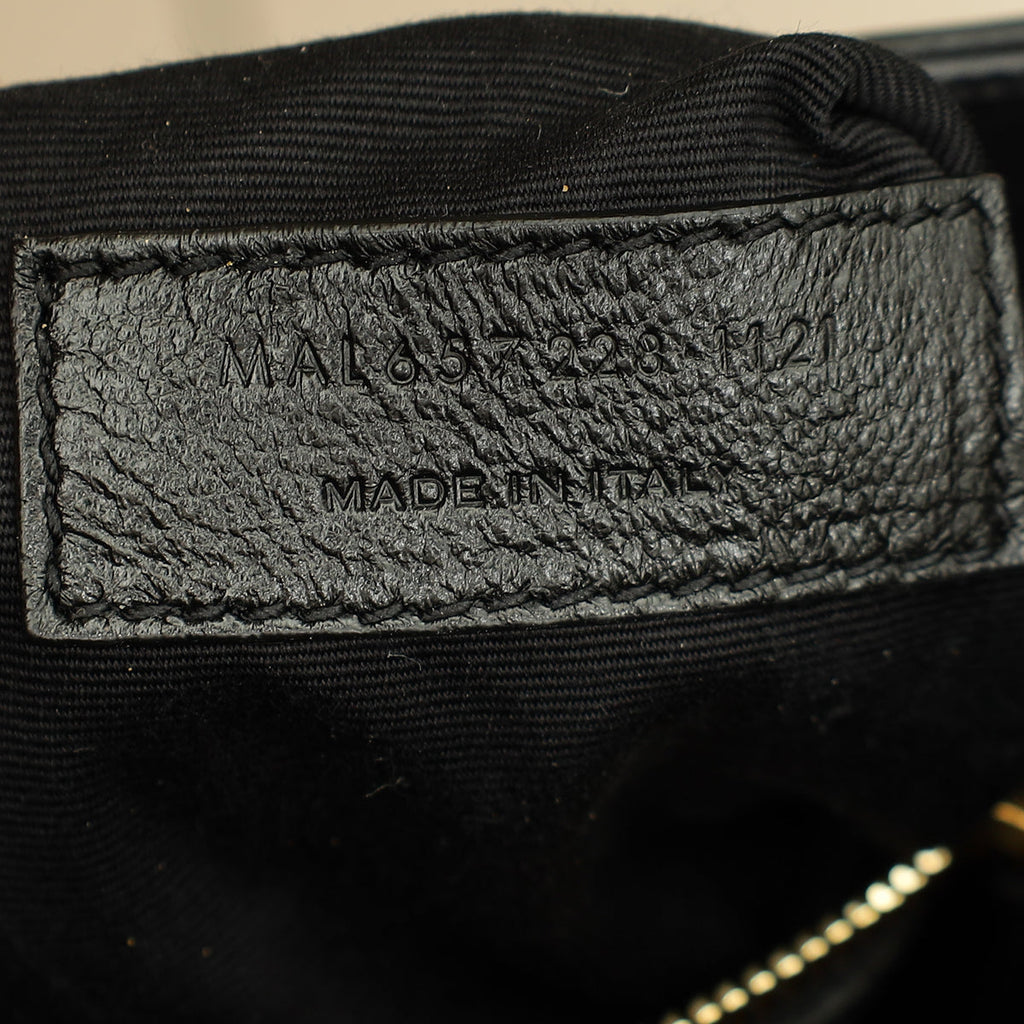 YSL Black LE 5 À 7 Smooth Hobo Bag