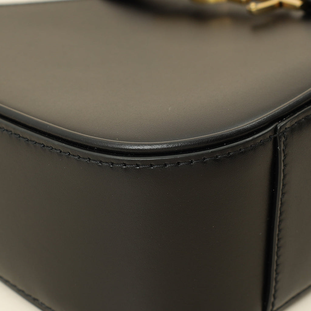 YSL Black LE 5 À 7 Smooth Hobo Bag
