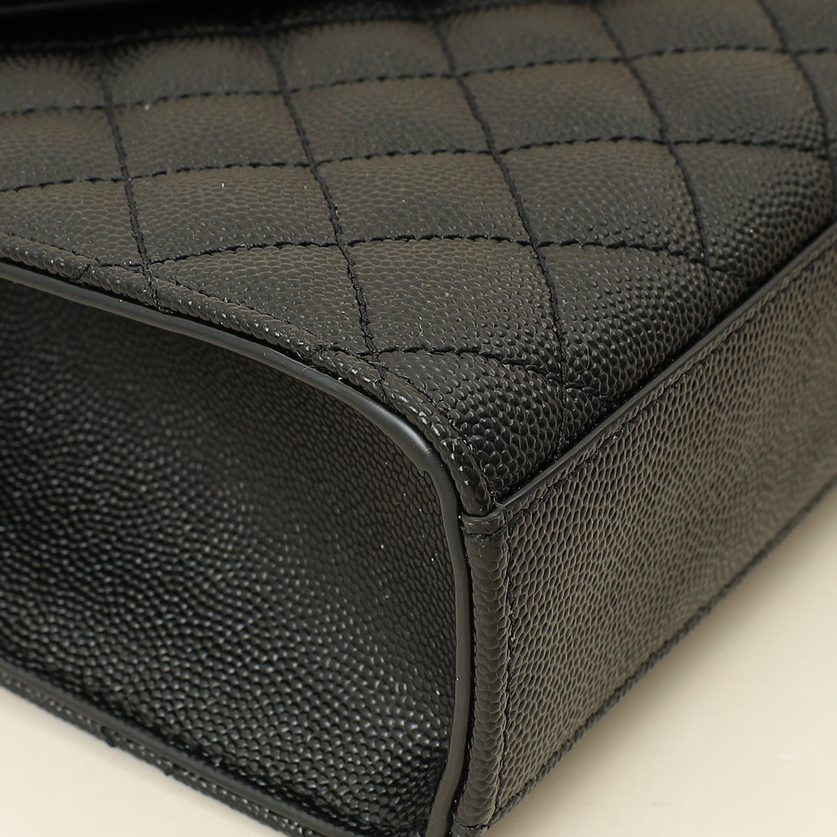 YSL Black Mix Quilted Envelope Medium Shoulder Bag