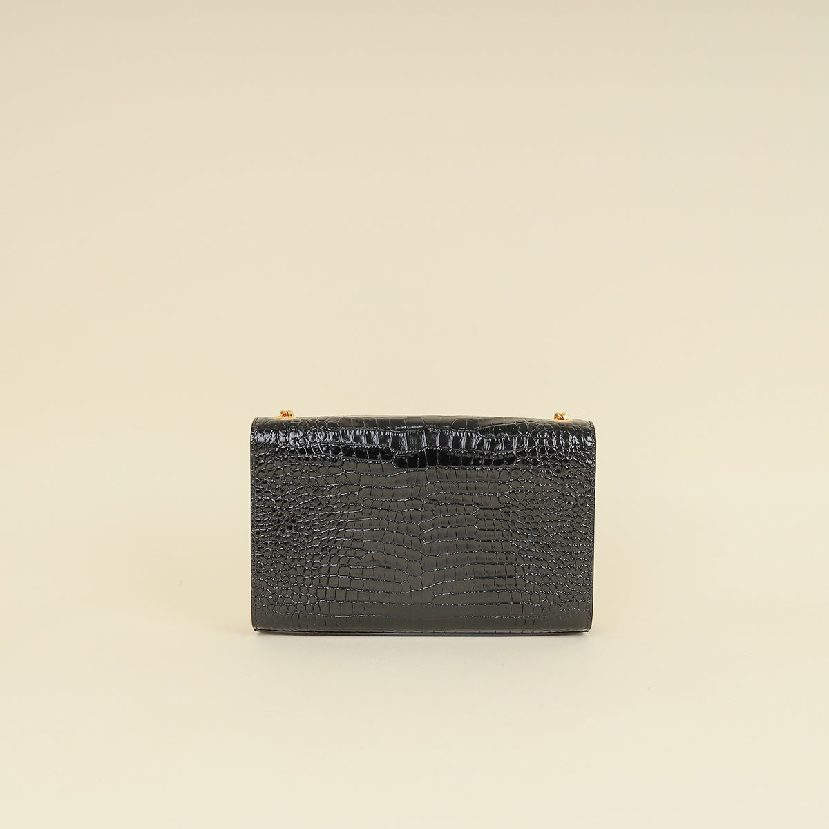 YSL Black Coco Embossed Kate Tassel Medium Shoulder Bag
