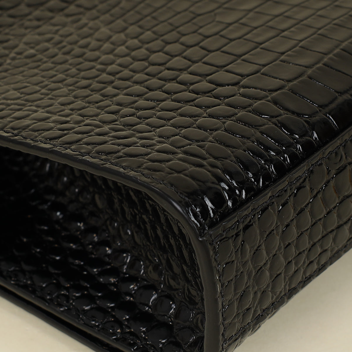 YSL Black Coco Embossed Kate Tassel Medium Shoulder Bag