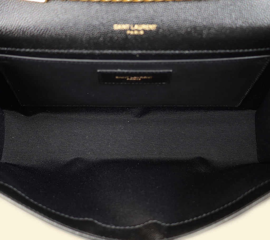 YSL Black Monogram Kate Medium Shoulder Bag