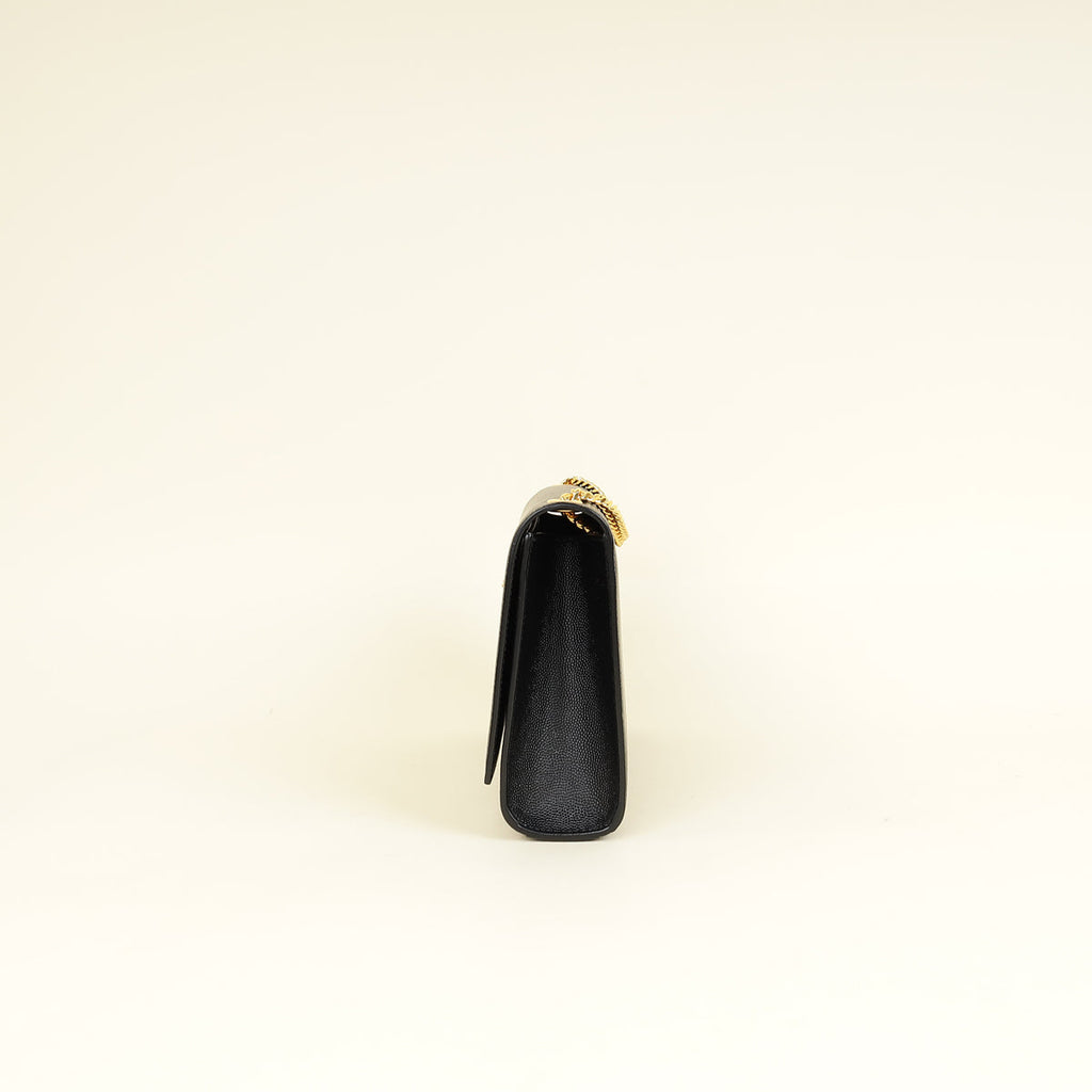 YSL Black Monogram Kate Medium Shoulder Bag