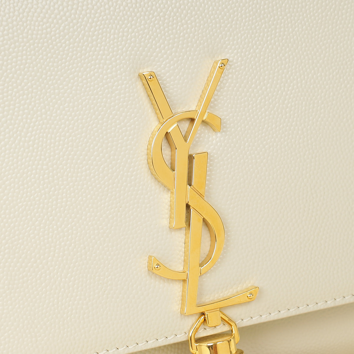 YSL Blanc Vintage Kate Tassel Medium Shoulder Bag