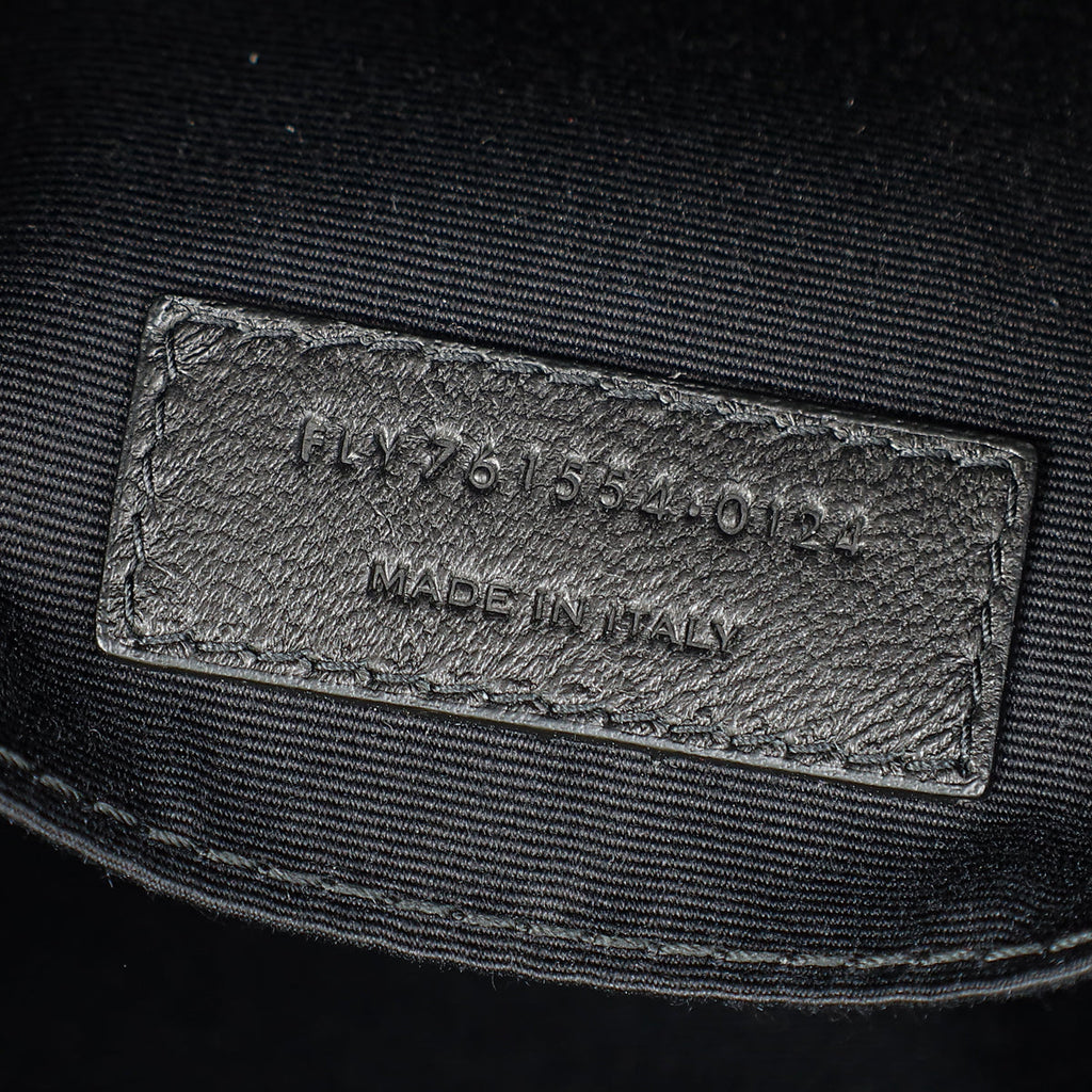 YSL Black Chevron Lou Camera Bag