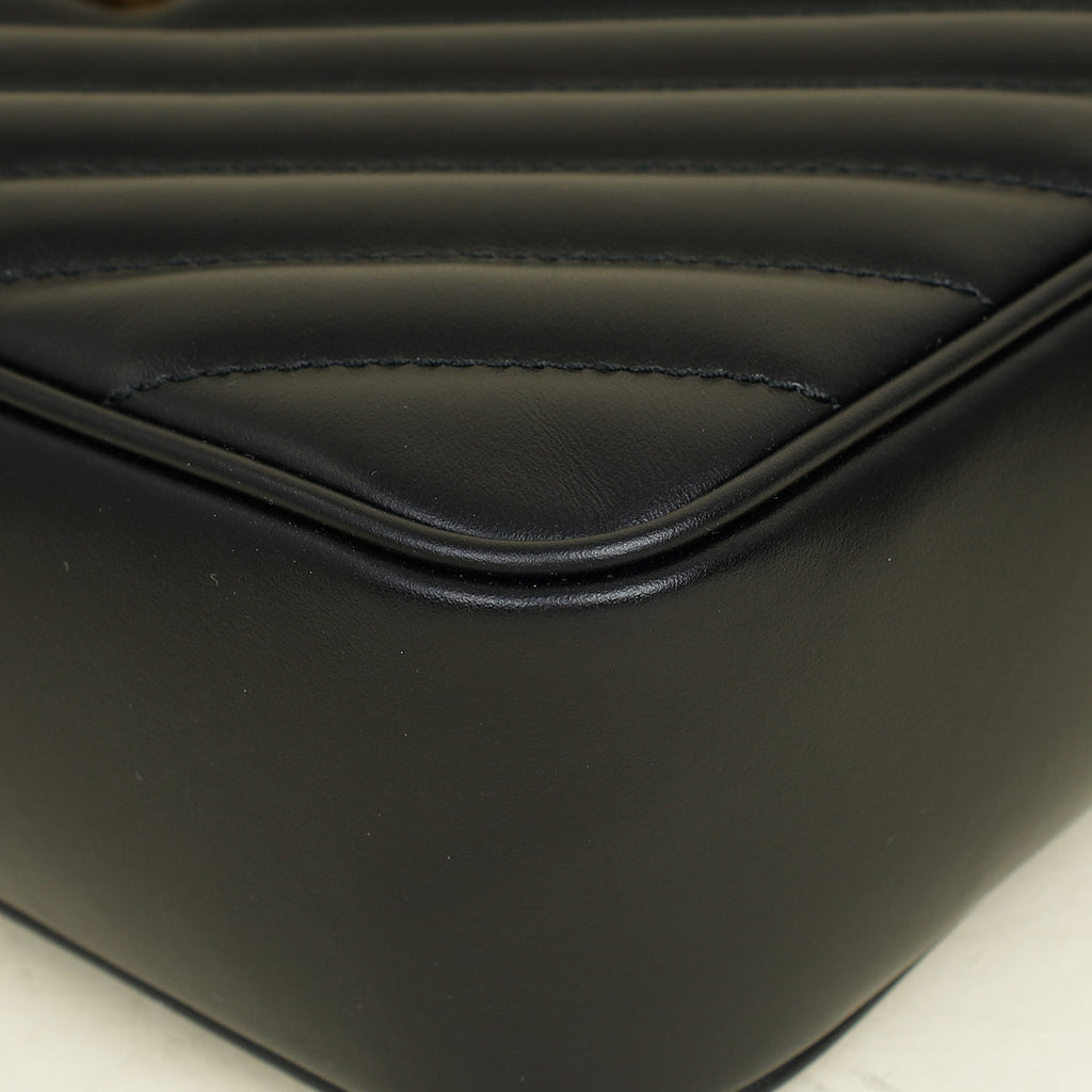 YSL Black Chevron Lou Camera Bag