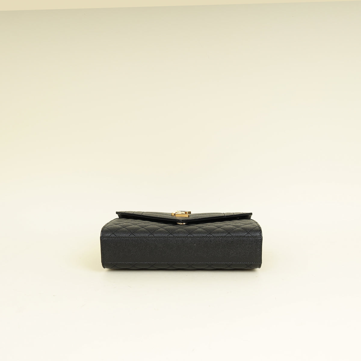 YSL Black Mix Quilted Envelope Medium Shoulder Bag