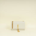 YSL Vintage Blanc Kate Tassel Medium Shoulder Bag
