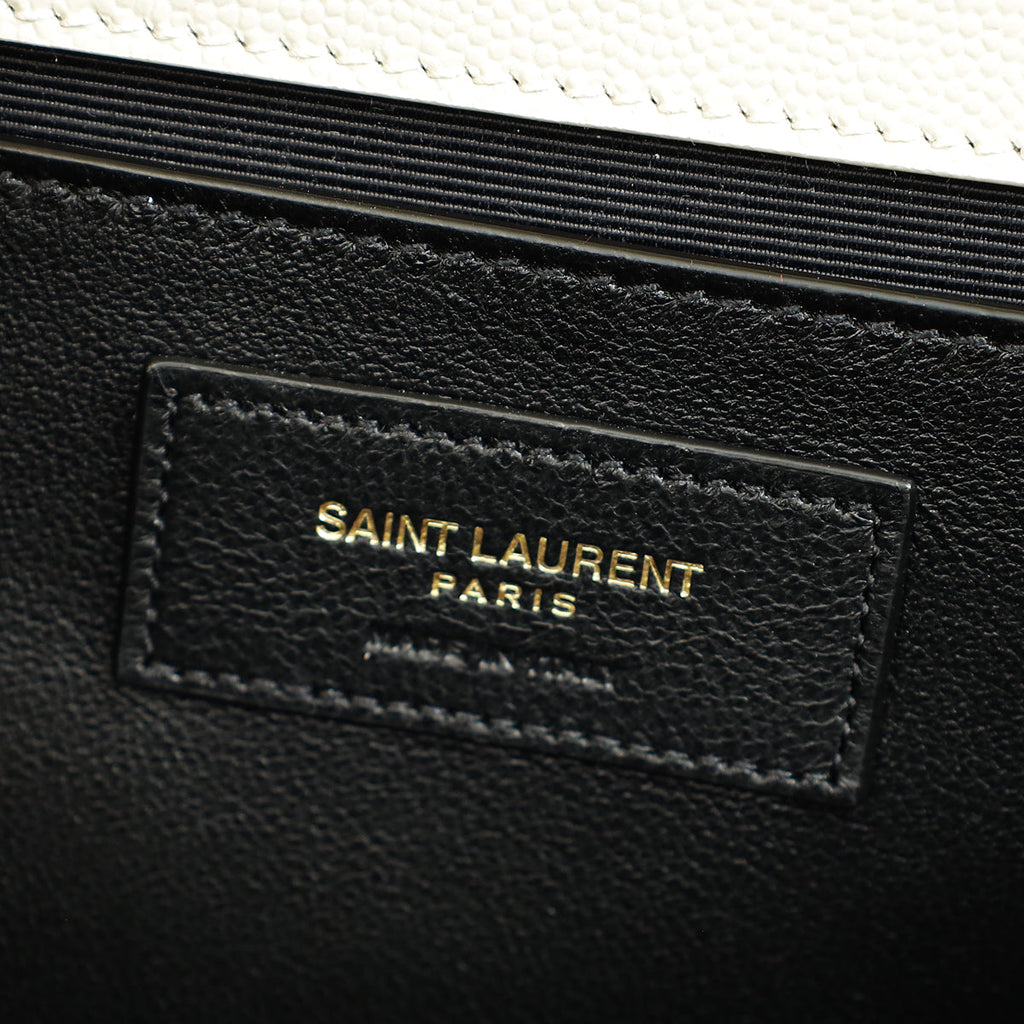 YSL Vintage Blanc Kate Tassel Medium Shoulder Bag