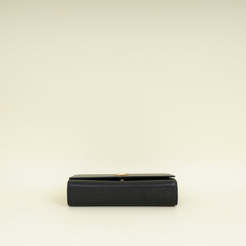 YSL Black Monogram Kate Tassel Medium Shoulder Bag