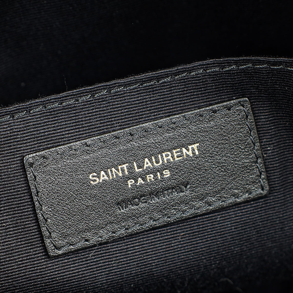 YSL Black Chevron Lou Camera Crossbody Bag