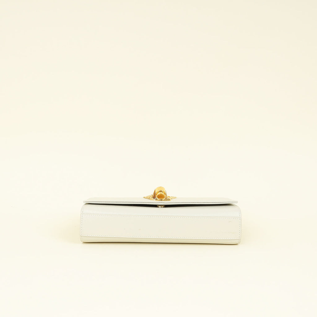 YSL Blanc Vintage Kate Tassel Medium Shoulder Bag