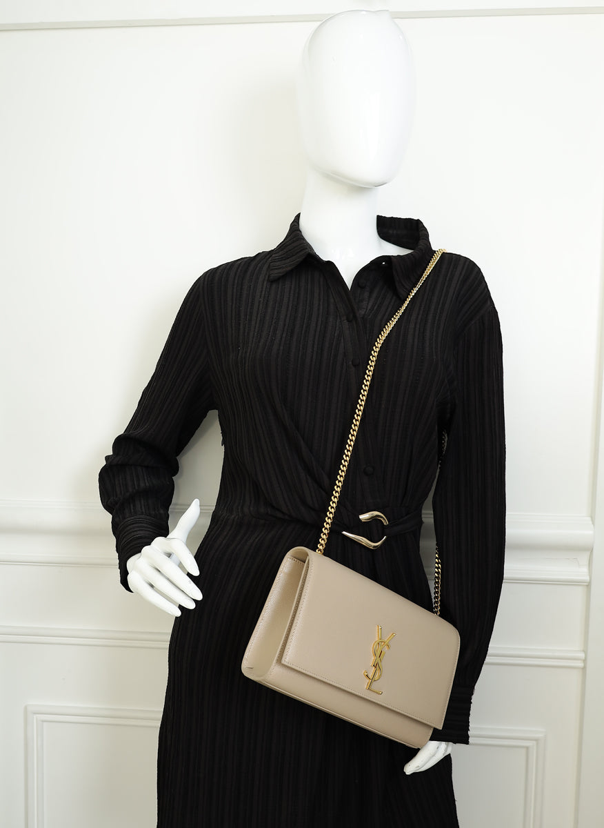 YSL Dark Beige Kate Chain Shoulder Bag