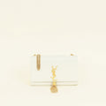 YSL Blanc Vintage Kate Tassel Flap Medium Shoulder Bag