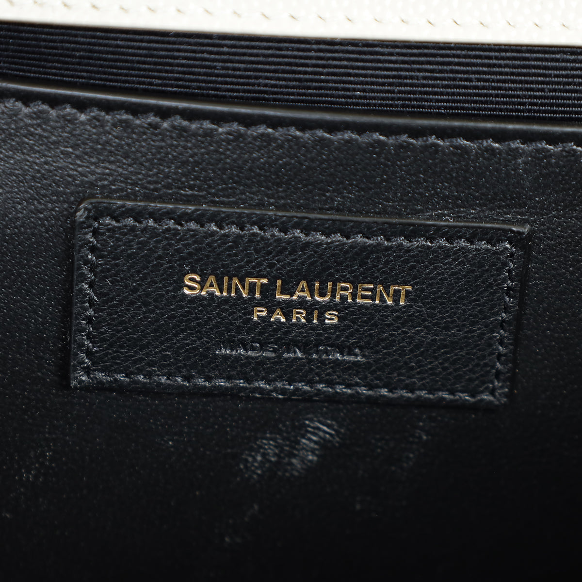 YSL Blanc Vintage Kate Tassel Flap Medium Shoulder Bag