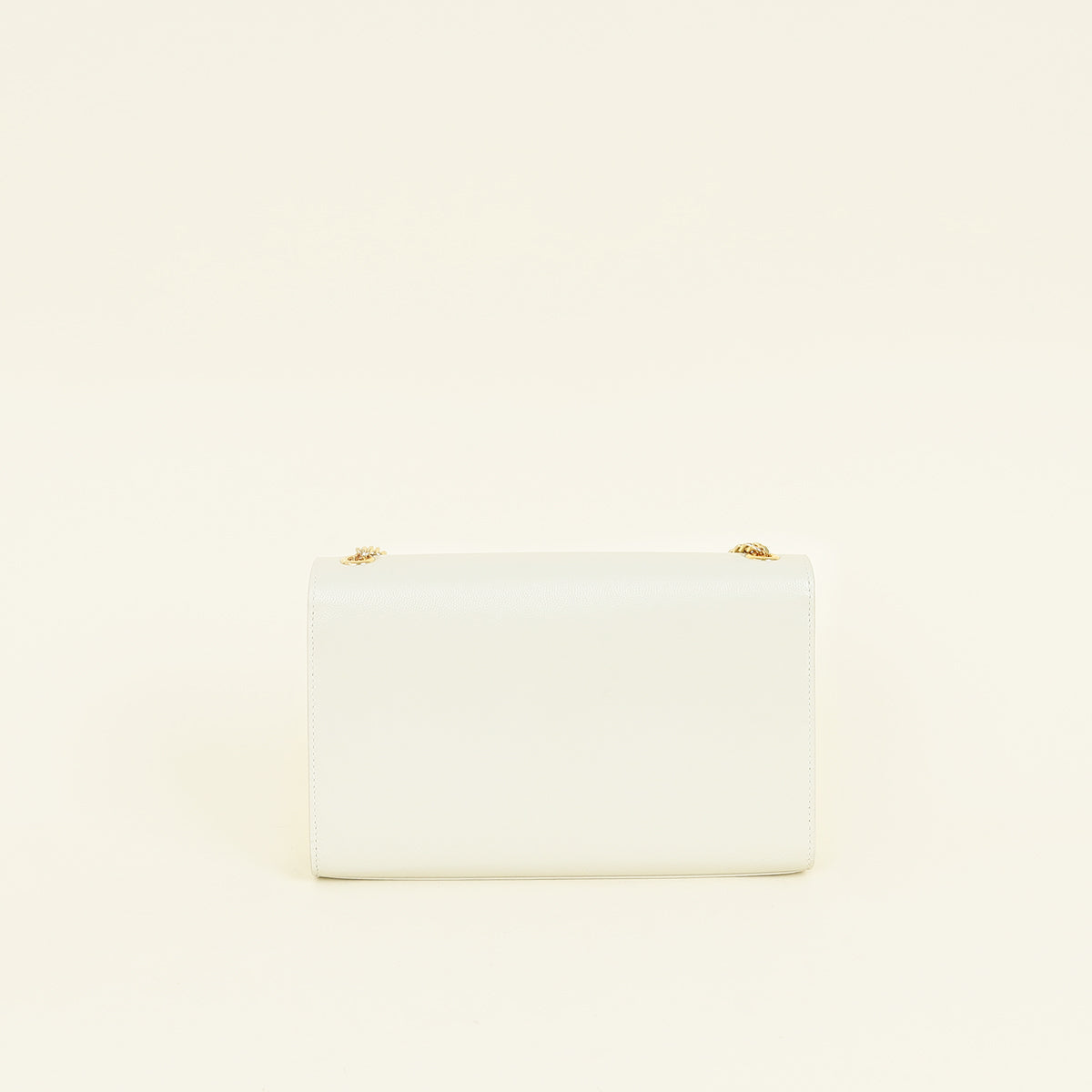 YSL Blanc Vintage Kate Tassel Flap Medium Shoulder Bag