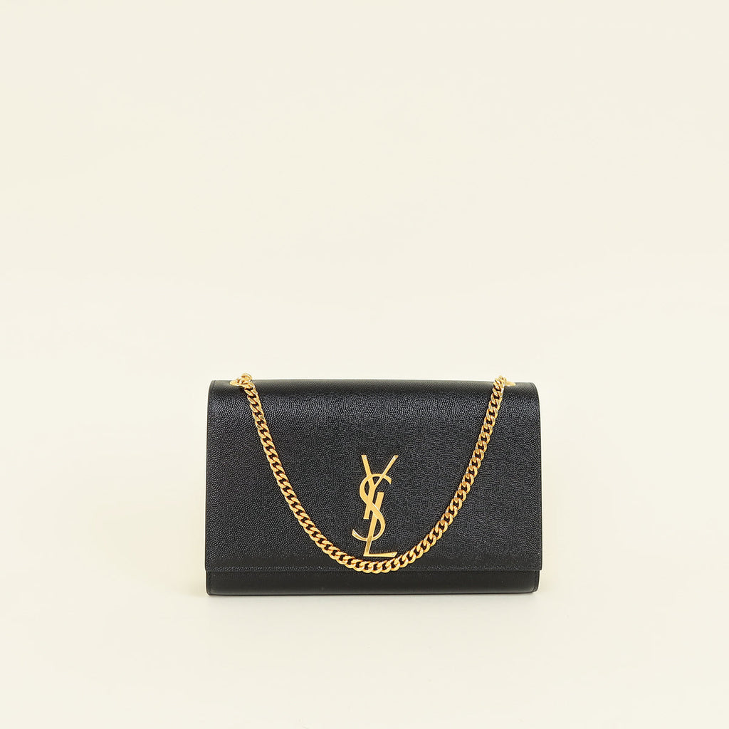 YSL Black Kate Chain Medium Shoulder Bag