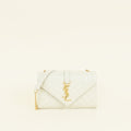 YSL Blanc Vintage Mix Quilt Envelope Small Shoulder Bag