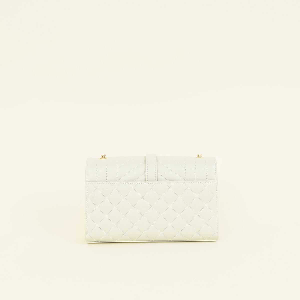 YSL Blanc Vintage Mix Quilt Envelope Small Shoulder Bag