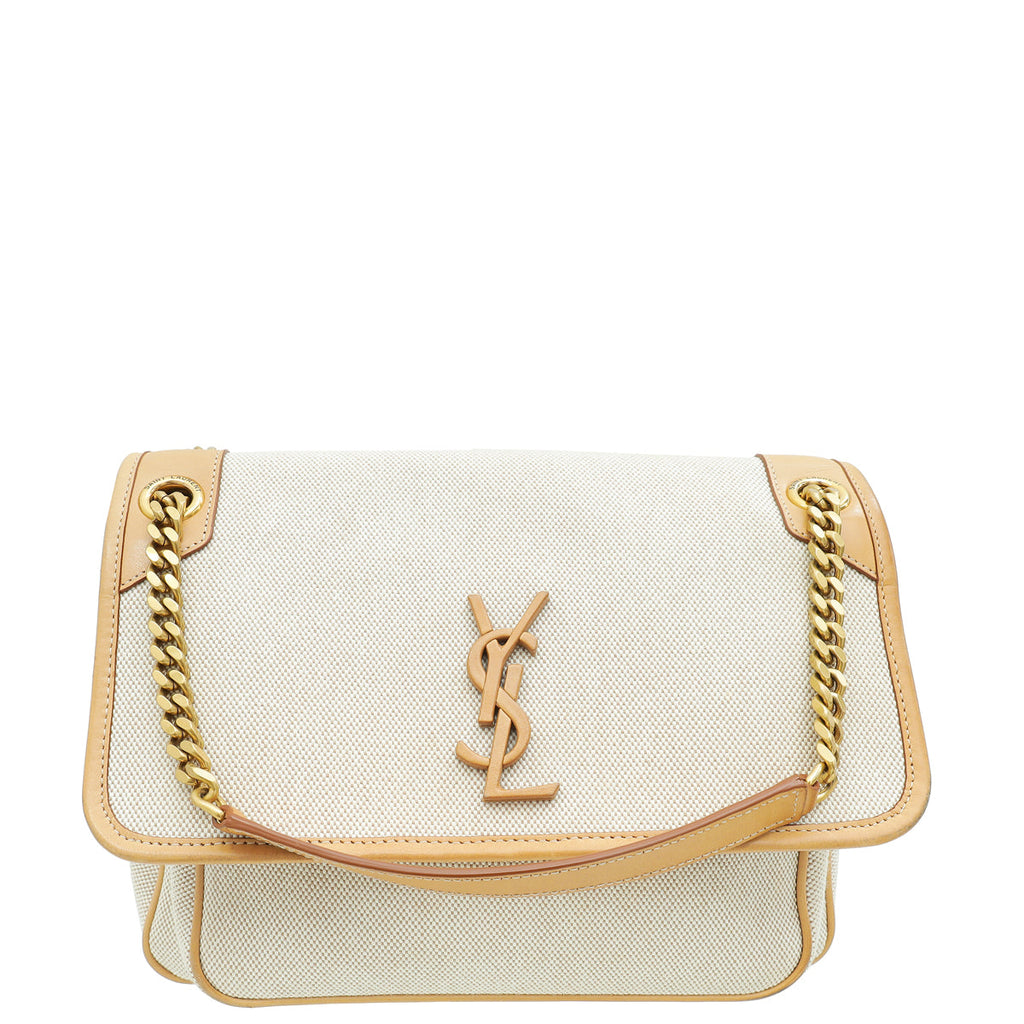 YSL Bicolor Niki Satchel Medium Bag