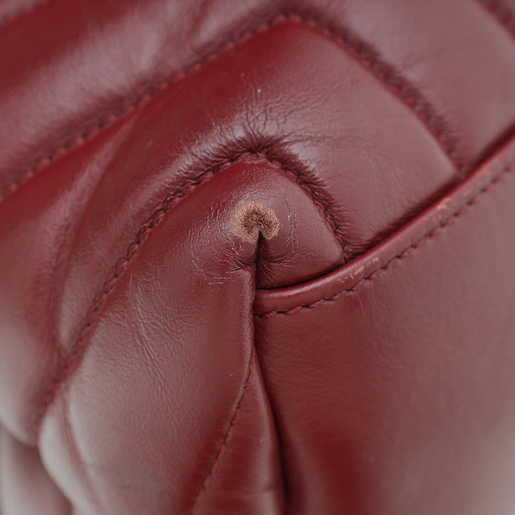 YSL Dark Red Loulou Medium Bag
