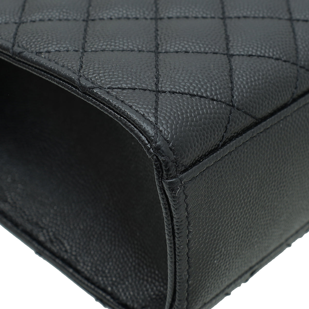 YSL Black Mixed Quilt Envelope Flap Large Bag