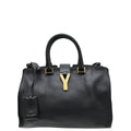 YSL Black Classic Y Cabas Small Tote Bag