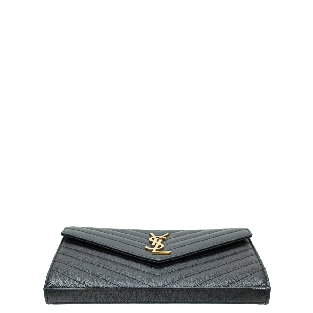 YSL Black Cassandre Chain Wallet