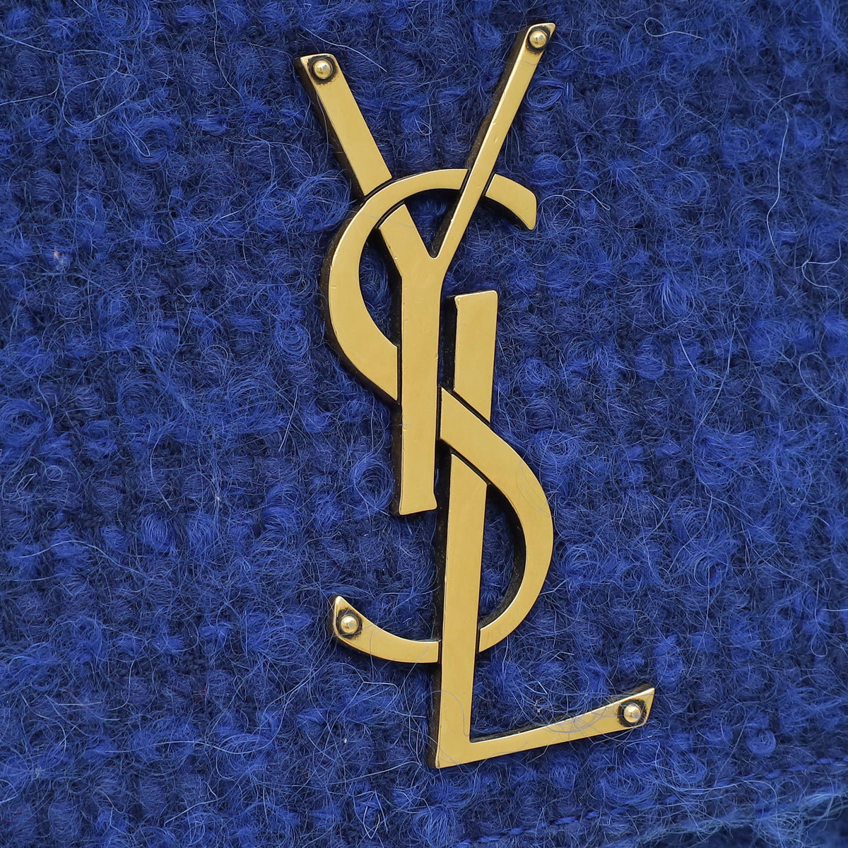YSL Indigo Blue Kate Wool Small Shoulder Bag