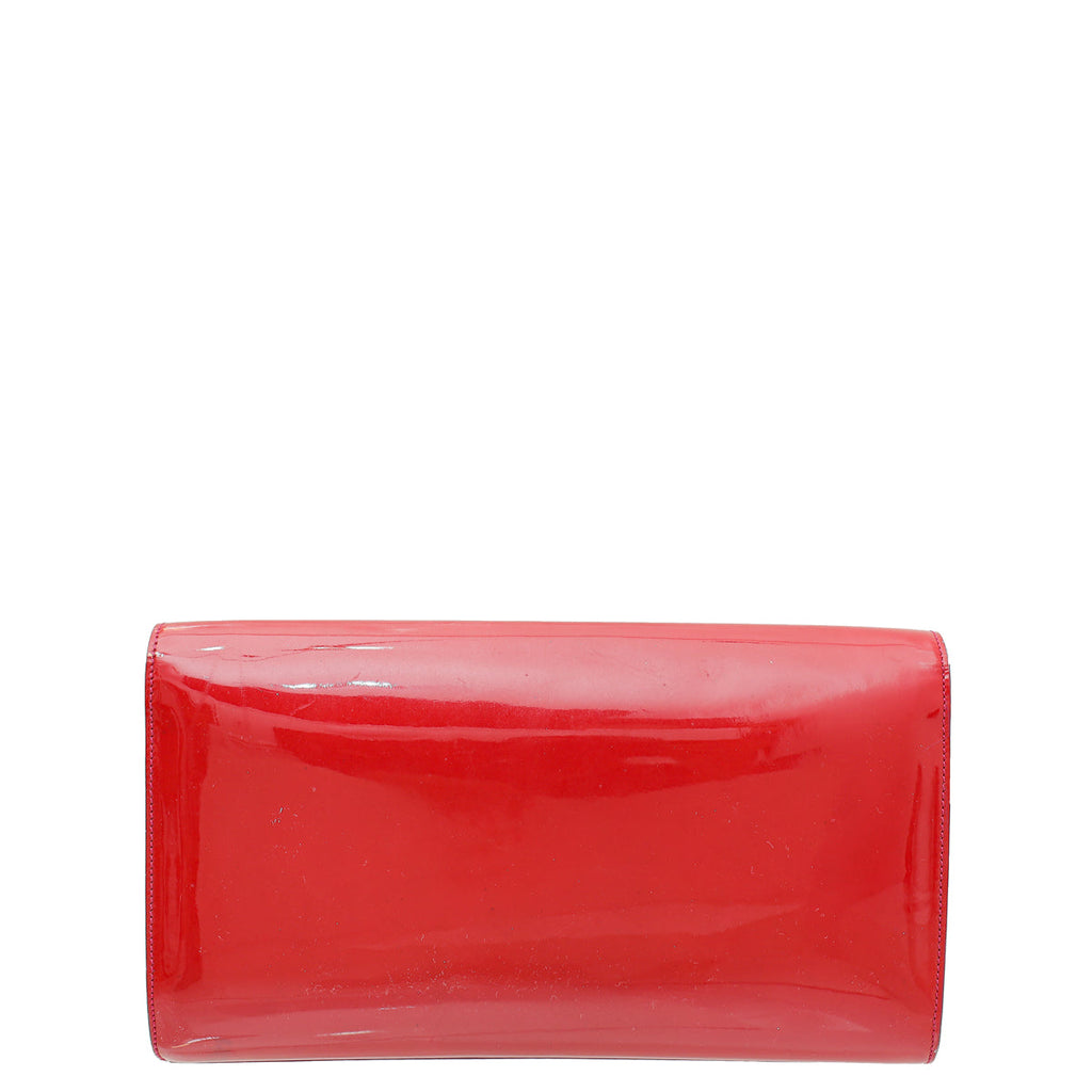 YSL Red Monogram Clutch