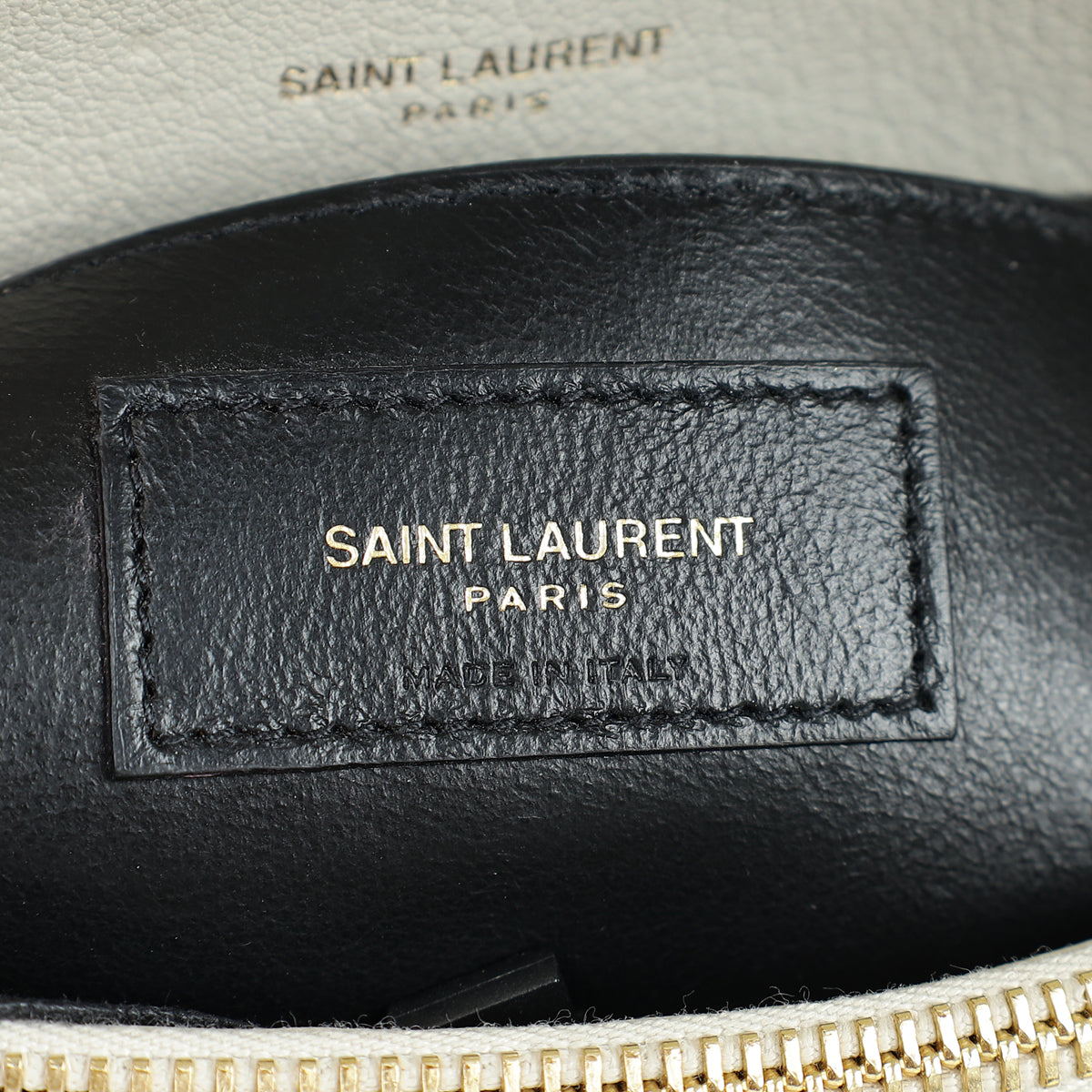YSL Vintage Blanc College Quilted Medium Bag