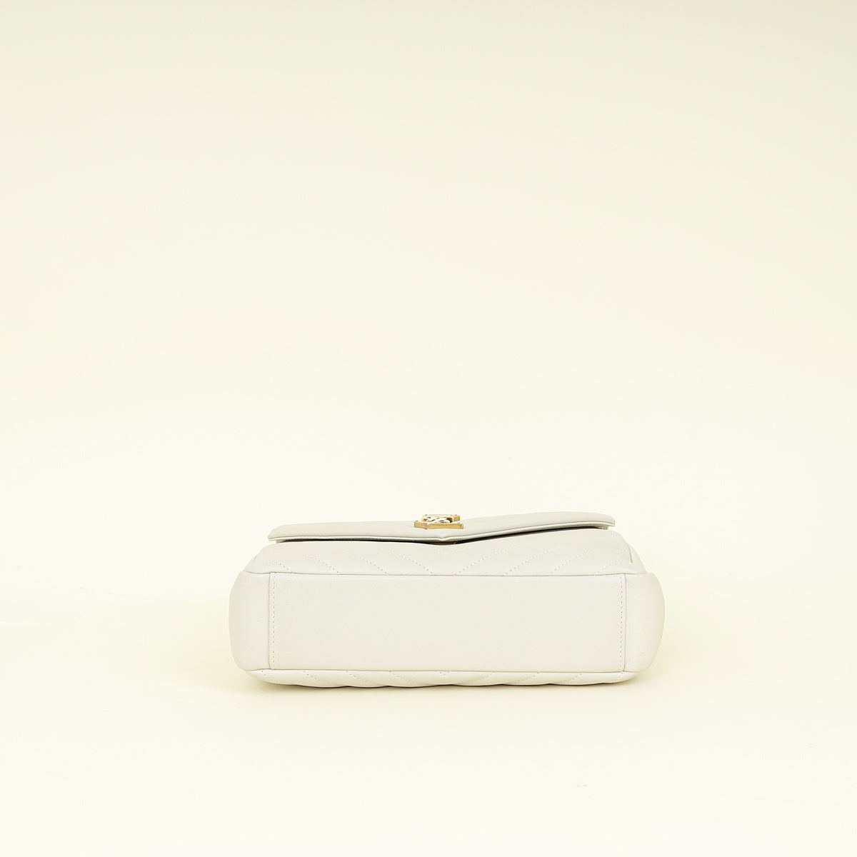 YSL Vintage Blanc College Quilted Medium Bag