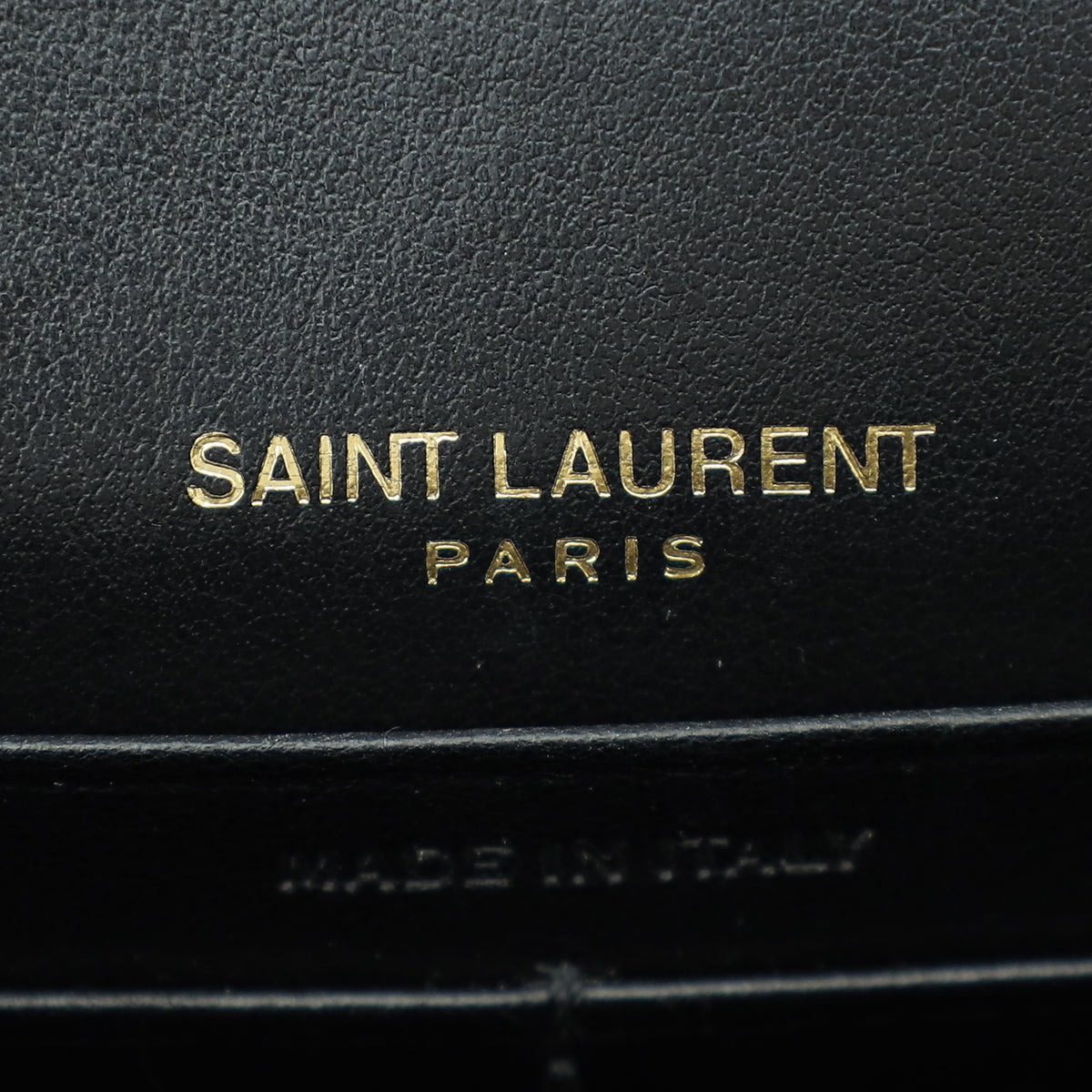YSL Black Croco Embossed Sunset Wallet on Chain