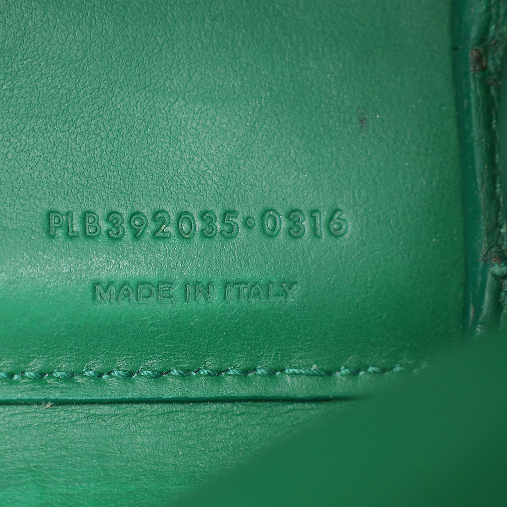 YSL Green Croco Embossed Sac De Jour Nano Bag