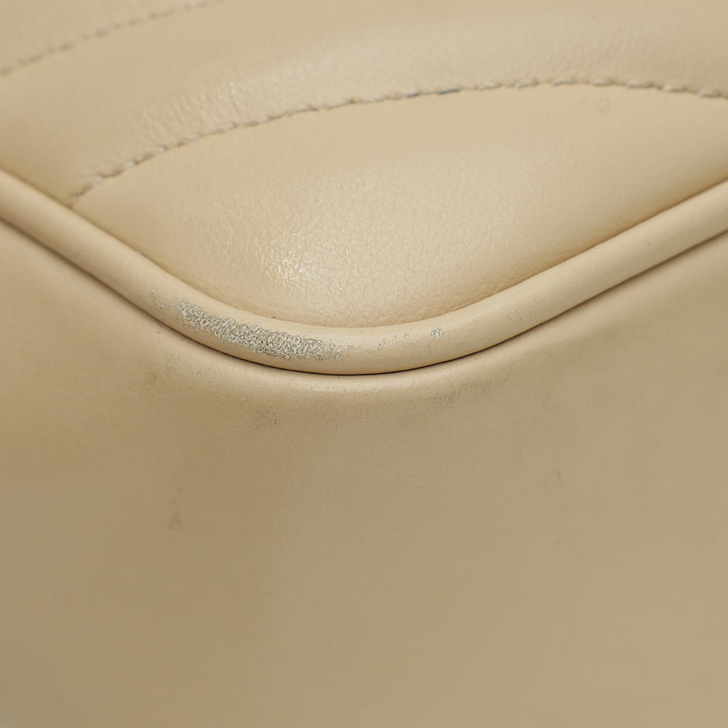 YSL Beige Monogram Lou Tassel Camera Bag