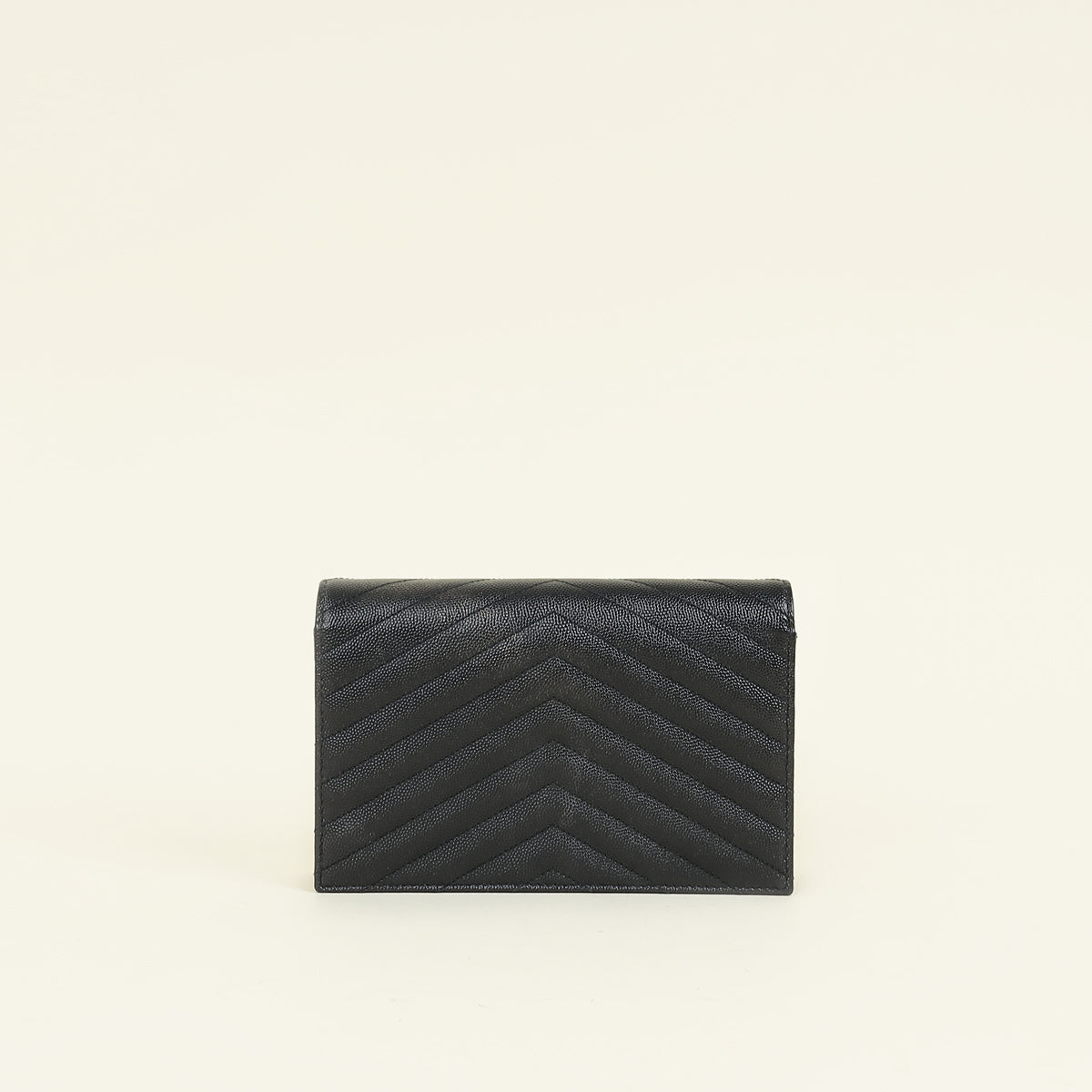YSL Black Cassandre Envelope Chain Wallet