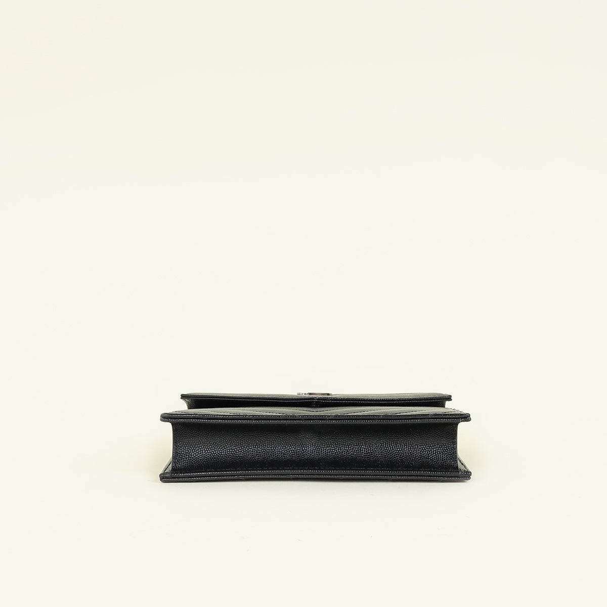 YSL Black Cassandre Envelope Chain Wallet