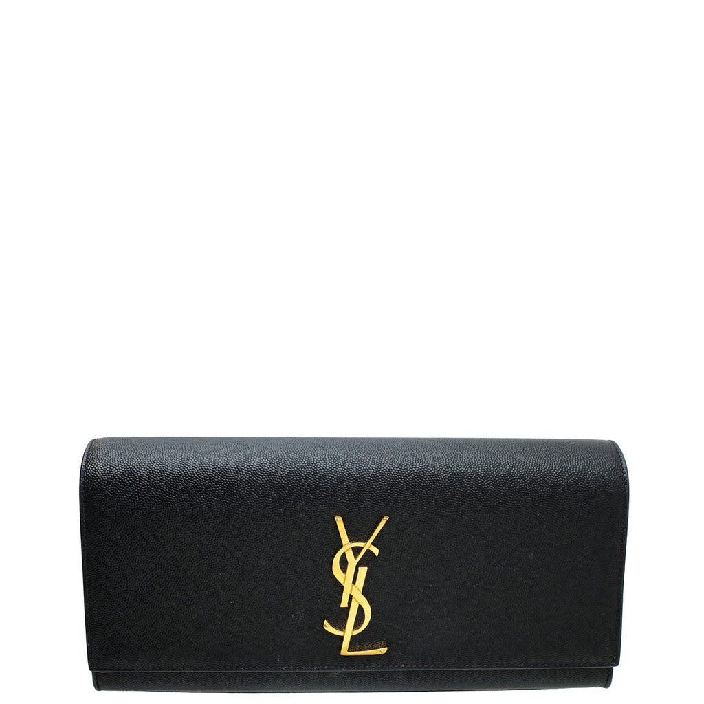 YSL Black Monogram Kate Clutch