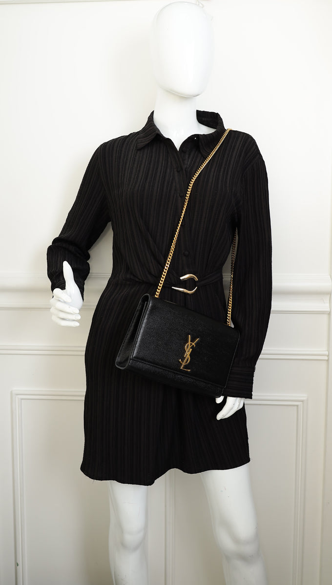 YSL Black Kate Chain Shoulder Bag