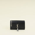 YSL Black Monogram Kate Tassel Lizard Embossed Medium Bag