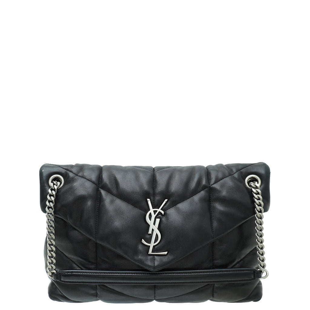 YSL Black Monogram Puffer Flap Medium Bag