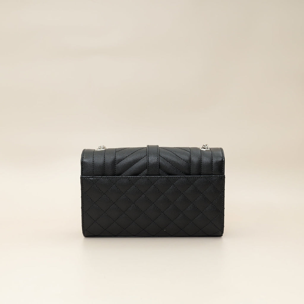 YSL Black Monogram Mix Quilted Small Chain Bag