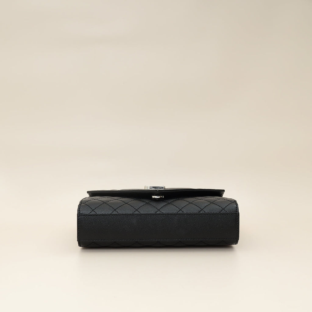 YSL Black Monogram Mix Quilted Small Chain Bag