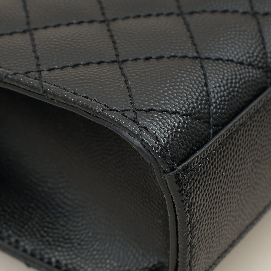YSL Black Monogram Mix Quilted Small Chain Bag